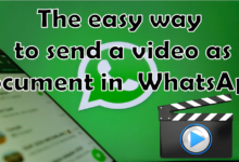 send video as document in WhatsApp